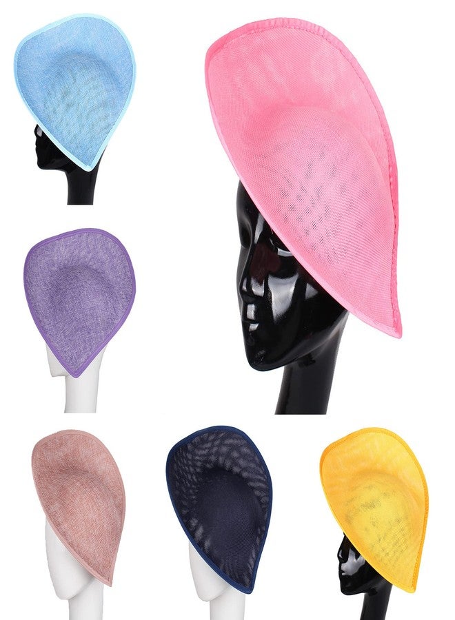 URTERYSER Fascinator Sinamay Hat Base, Teardrop Saucer - 40.00 * 30.00 * 5.00CM, Wine Red - Image 5